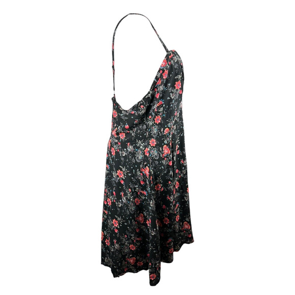 Torrid Mini Challis Sleeveless Dress Black Floral Smock Sundress Plus Size 4 4X - Picture 6 of 10